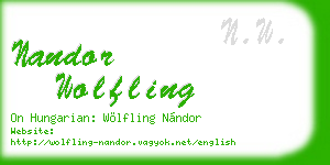 nandor wolfling business card